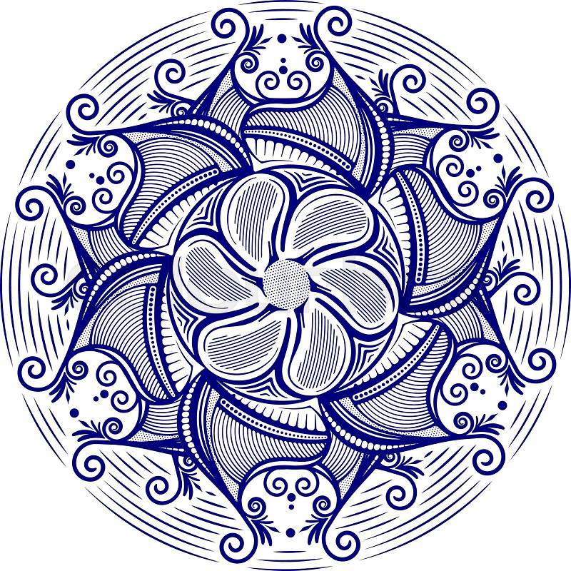 ... vector flower, sun symbol for design or tattoo. | Vector | Colourbox